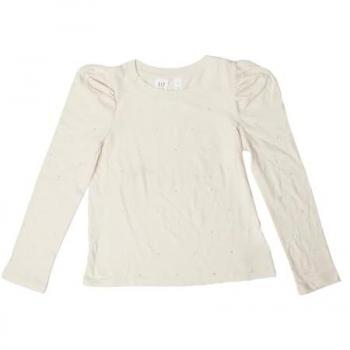 Camiseta de Niña con Mangas Abullonadas Beige 517623