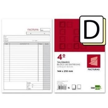 Liderpapel - Talonario Facturas Cuarto Original Y Copia T216 Con I.V.A.