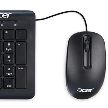 ACER Ratón con Cable USB, Color Negro