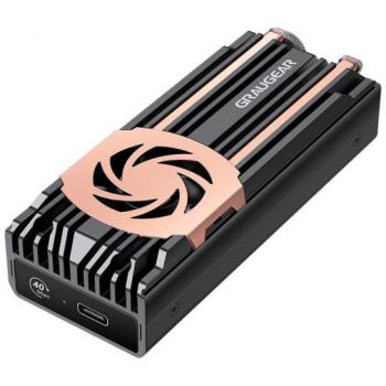 Gehäuse Externo USB 4.0 de Aluminio con Ventilador para SSD M.2 NVMe 2280 PCIe Gen4x4
