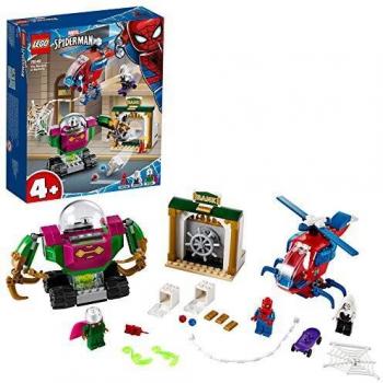 LEGO Super Heroes - Amenaza de Mysterio, Set de Construcción, incluye Helicóptero de Juguete y Minifiguras de Spider-man, Spider-girl y Mysterio