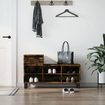 Zapatero Humo 102x36x60 cm Madera multicapa Marrón