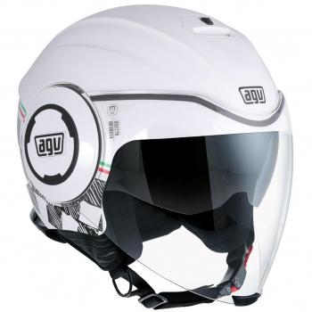AGV Casco Moto Fluid E2205 Multi, Garda Blanco/Italia, L