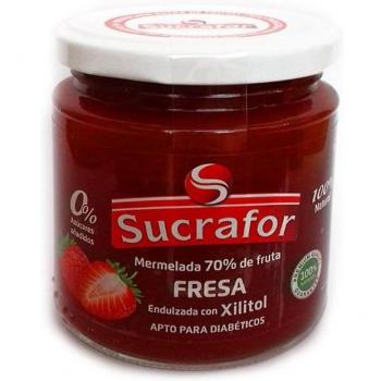 Sucrafor Mermelada de Fresa Ecológica Extra 260g Sin Azúcares Añadidos