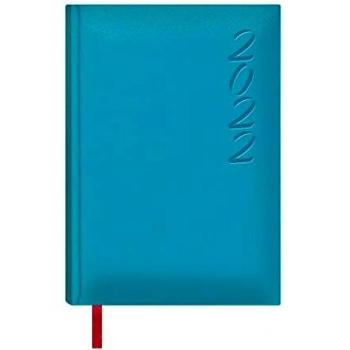 Agenda Anual 2022 - Organizador Semanal - Cada Día Una Página - Tamaño 15 x 21 cm - Modelo Brasilia - Color Azul Turquesa - Hojas Color Ahuesado - Planificador Mensual Portable - Dohe