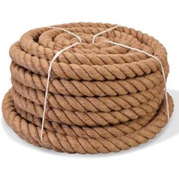 vidaXL Cuerda Trenzada 100% Yute 10 mm 250 m Natural Soga Cordón Cable Cabo