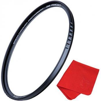 49mm X2 UV Filter for Camera Lenses - UV Protection Photography Filter with Lens Cloth - MRC8, Nanotech Coatings, Ultra-Slim, Traction Frame, Weather-Sealed by Breakthrough Photography