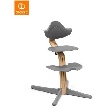 Stokke - Trona Stokke Nomi Oak Grey con Diseño Ergonómico y Ajustable