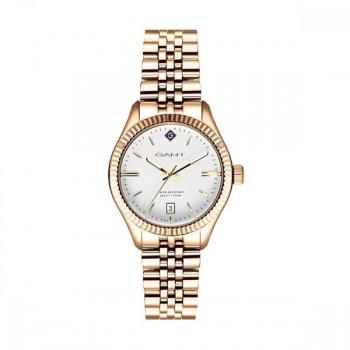 Reloj de Pulsera Gant G136008 para Hombre - Diseño elegante, caja de acero inoxidable, correa de cuero genuino, resistencia al agua hasta 50 metros, esfera analógica con números y marcadores luminosos
