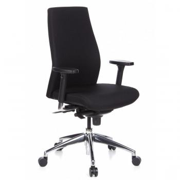 hjh OFFICE 710000 Silla de Oficina SKAVE 200 Tejido Negro, ergonómico, Resistente, con apoyabrazos, Ajuste de Altura, Profundidad del Asiento Ajustable