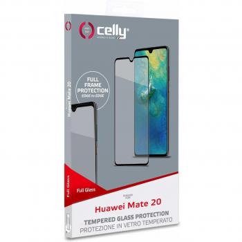 Protector de Pantalla Celly Full Glass para Huawei Mate 20 - Cristal Templado Negro, 1 Pieza