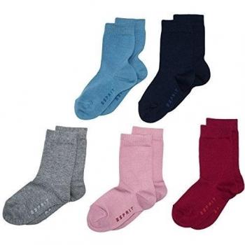 ESPRIT Solid-Mix Socks 5p Calcetines, Multicolor