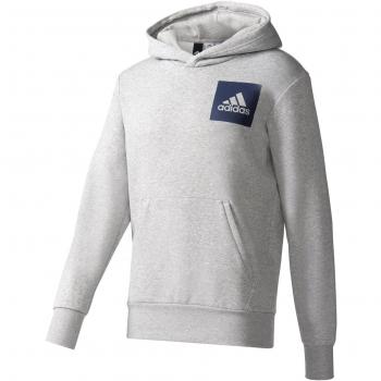 adidas ESS Logo P/O B Sudadera, Hombre, Gris