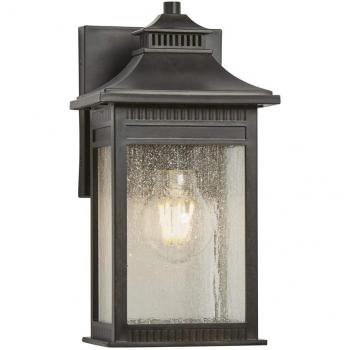 Lámpara de pared pequeña Livingston con 1 luz, acabado en bronce imperial y vidrio, modelo E27