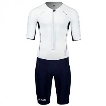 Huub Tritraje Manga Corta Anemoi 2 Sub22 Fl - Traje de triatlón de manga corta, modelo Anemoi 2, color Dark Navy/White, talla M
