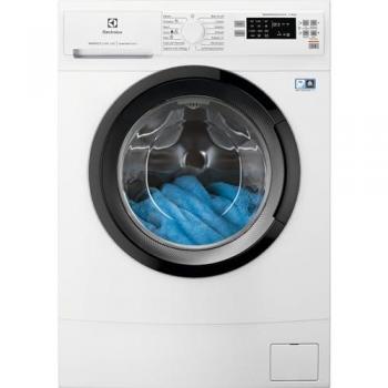 Lavadora Electrolux Slim SensiCare 600, Carga Frontal, 6 kg, 1151 RPM, Clase B, Plata/Blanco