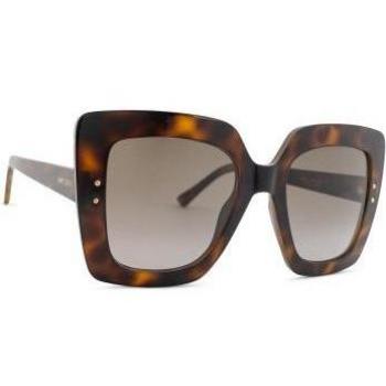 Jimmy Choo Auri/G/S 086 HA 53 Square Women's Sunglasses - Havana Brown Gradient - One Size