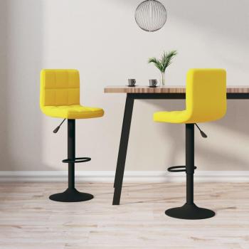 Taburetes de cocina 2 unidades terciopelo amarillo mostaza