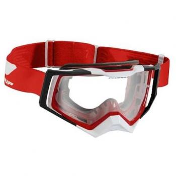 Gafas de Cross Progrip 3309TR RAPID Rojo-Blanco-Negro, Unisex, Talla Única
