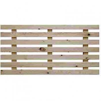 Decowood - Cabecero para Cama 200, BRUMA, Madera de Pino Flandes, Blanco - 200 x 73 cm