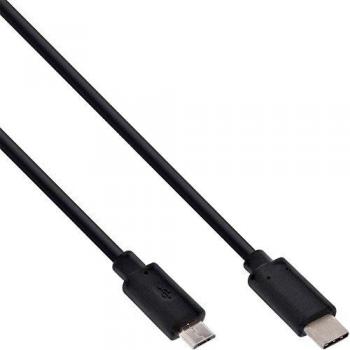 Cable USB 2.0 Tipo C a Micro-B, Negro, 2m