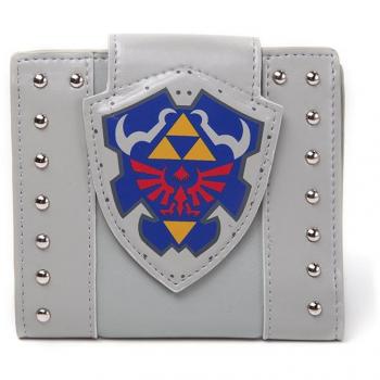 Bioworld NINTENDO Legend of Zelda Hylian Shield Bi-Fold Wallet, One Size, Light Grey