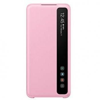 Samsung - Funda Clear View para Galaxy S20, rosa