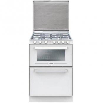 Cocina Combinada Candy Trio 4GWNT/1 Blanco - Forno Eléctrico, Cocina a Gas con 4 Fuegos y Lavavajillas de 6 Cubiertos