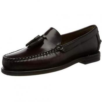 Sebago Women's Burgundy Leather Loafers with Tassels - Classic Will Model EU 41