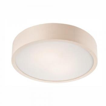 Lámpara de Techo Eveline, Madera y Vidrio, Blanco, 8x37x37 cm