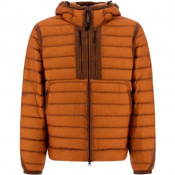 C.P. Company Men's Orange Shell Goggle Down Jacket - Size XL