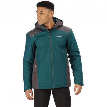 Regatta Thornridge II - Chaqueta térmica Impermeable con Capucha para Hombre, Hombre, Color Deep Teal/Magnet, tamaño Small
