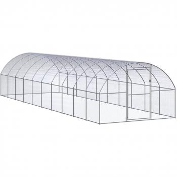 vidaXL Outdoor Chicken Coop 3x10x2 m Galvanised Steel