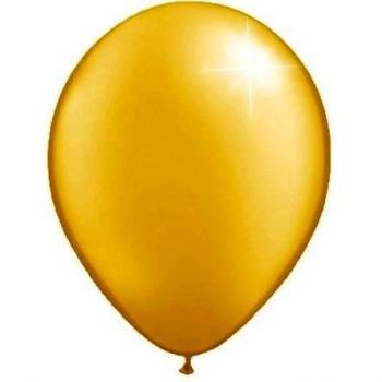 Folat B.V.- Gold Balloons Metallic 30 cm-50 Pieces. Globos de Oro Metálico, Color dorado, 50er pack