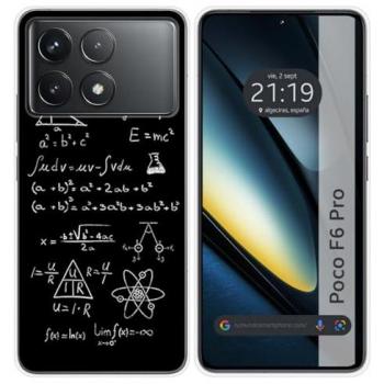 Funda de Silicona para Xiaomi Poco F6 Pro 5G con Diseño de Fórmulas y Dibujos