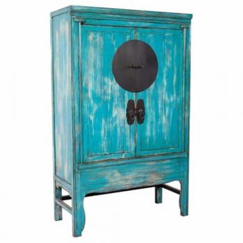 Armario de Madera Azul Alexandra House Living 49 x 172 x 108 cm