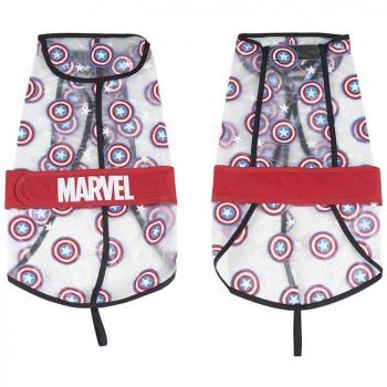 Impermeable para Perros Disney Marvel Capitán América, Talla XS, Ajustable, Diseño Avengers