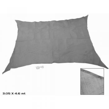Parasol Rectangular Poliéster Gris 3.05 x 4.6 Metros