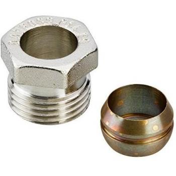 Danfoss Compression Fitting R 1/2 Male to 16mm for Steel and Copper Pipes