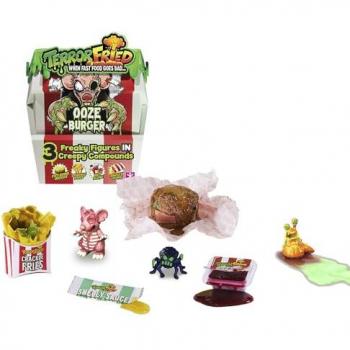 Juguete Bandai Terror Fried Horror Burger - Incluye 4 compuestos asquerosos en el menú, 3 figuras coleccionables, multicolor