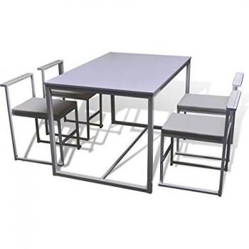 Set de mesa de comedor 1 mesas 4 sillas blanco