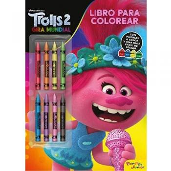 Trolls 2. Libro para colorear con ceras
