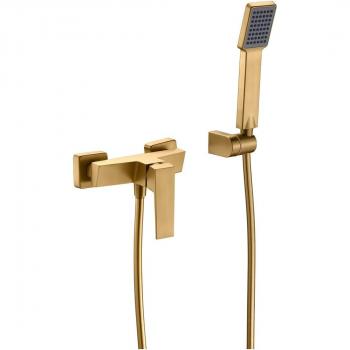 Kit ducha monomando oro cepillado Art Imex