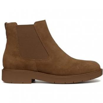 Geox Spherica Women's Chelsea Ankle Boots - Medium Brown Suede