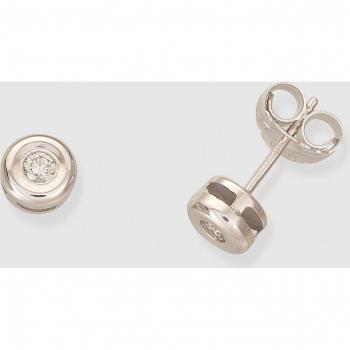 Pendientes de oro con brillantes incrustados, elegancia y estilo.