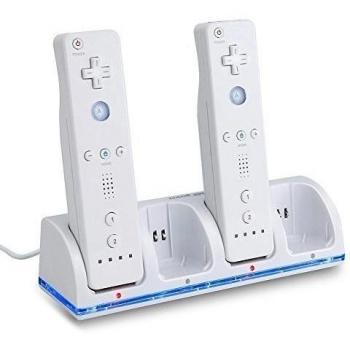 MP power @ USB Estación de carga + 4 x 2800 mAh Baterías recargables para Nintendo Wii WIIMOTE MANDOS REMOTE