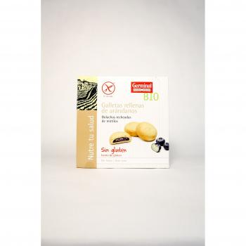 Galletas bio sin gluten rellenas de crema de arándanos, 200 g