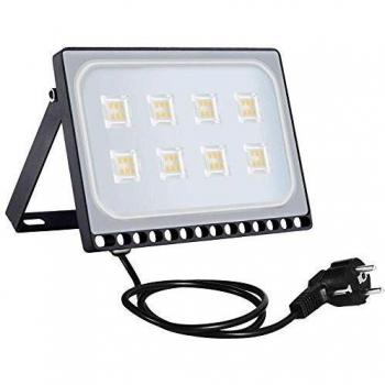 Proyector LED exterior 50W, Sararoom 4000LM 2800-3200K Blanco cálido Regulable Proyector LED IP65 Impermeable Focos led exterior LED Floodlight Foco Proyector Led para Jardín Garaje Almacén Porche