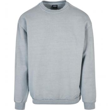Urban Classics Heavy Terry Garment Dye Crew Sweatshirt in Summerblue