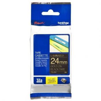 Brother TZe-354 24mm Gold on Black Laminated Tape